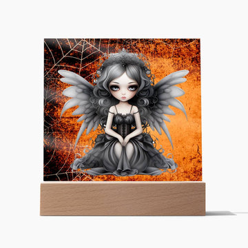 Goth Princess Halloween Decor! Square Acrylic Plaque - Soaking Mermaid Gifts