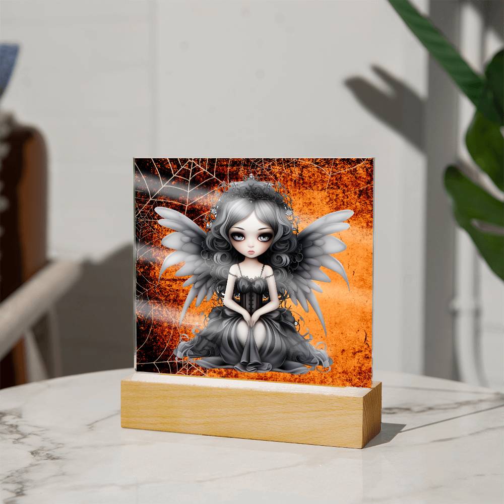 Goth Princess Halloween Decor! Square Acrylic Plaque - Soaking Mermaid Gifts